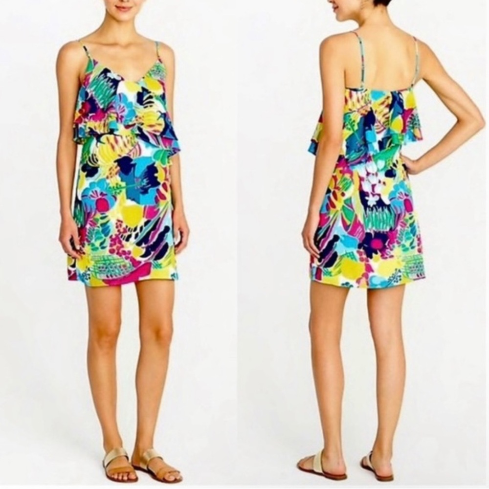 J.Crew Vibrant Tropical Print Dress - Size 4 (NWT)